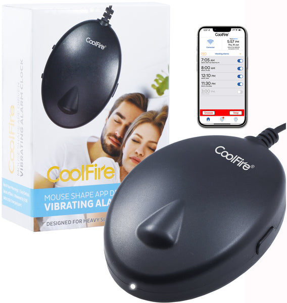CoolFire - Bluetooth Vibrating Alarm Clock for Heavy Sleepers Adults, CoolFire - Bluetooth Vibrating Alarm Clock for Heavy Sleepers Adults,