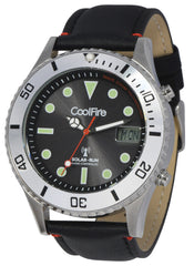 Solar Atomic Super Luminous Diver Watch ! 45mm Stainless Steel Solar Power Men Watch by Coolfire (1642E)