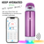 HANDYSPRING- Smart Water Bottle with Reminder to Drink Water - Lights and Sound Alert Hydrate Tracker Bottle  (with straw)